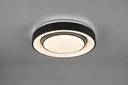 LED-Deckenleuchte MONA, 20 W, 3000-6000K, 2400 lm, RGB, Alu schwarz matt, Kunststoff weiß