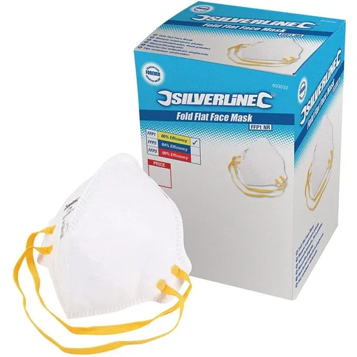 "Flache, faltbare Staubmaske FFP1, Einweg-Displaybox, 50 Stk. FFP1 image"