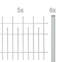 Zaunkomplettset Madrid, zum Einbetonieren, feuerverzinkt, Höhe 98,5 cm, Länge 10 m
