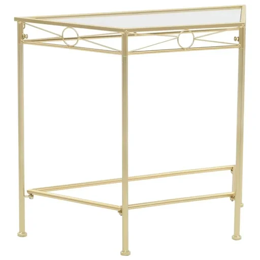 "Beistelltisch Vintage-Stil 87x34x73 cm Metall gold image"