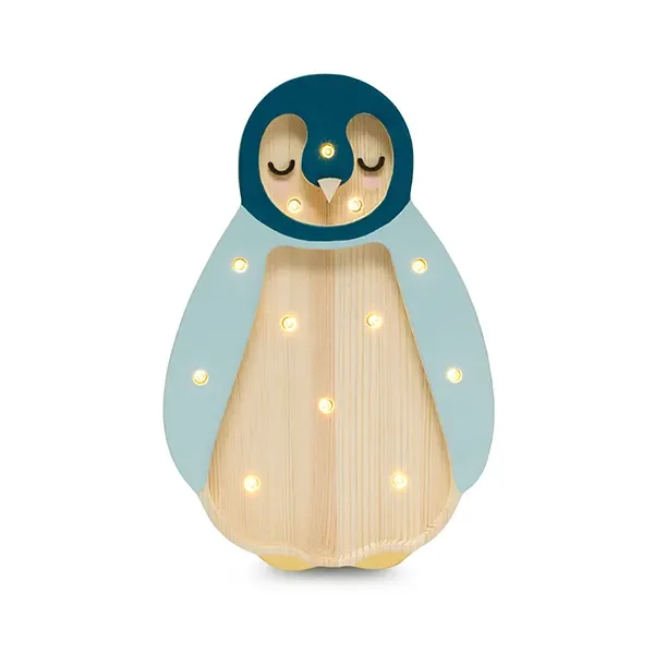 "Little Lights Nachtlicht Kinder, Nachtlampe Mini-Pinguin - 100% Kiefernholz natur image"