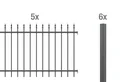 Zaunkomplettset Chaussee, zum Einbetonieren, anthrazit, Höhe 120 cm, Länge 10 m