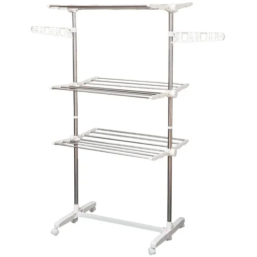 "Mobiler Wäscheständer / Wäscheturm mit 3 Ebenen klappbar image"