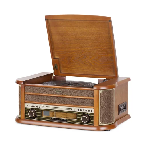 "Retro HiFi-System mit Radio , Platten-, CD-, Kassettenspieler und Encoding image"