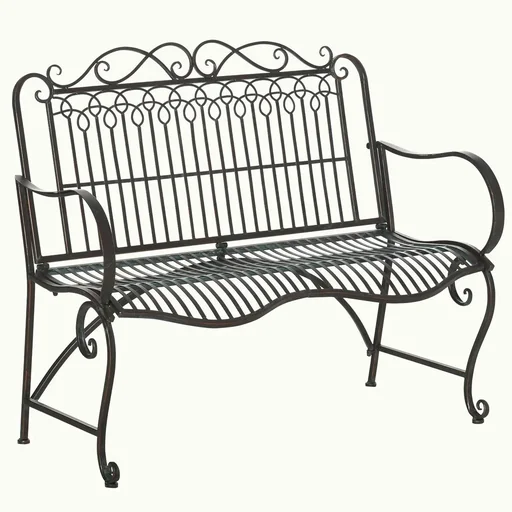 "2-Sitzer Gartenbank Edelstahl antik Design 110 x 60 x 97 cm image"