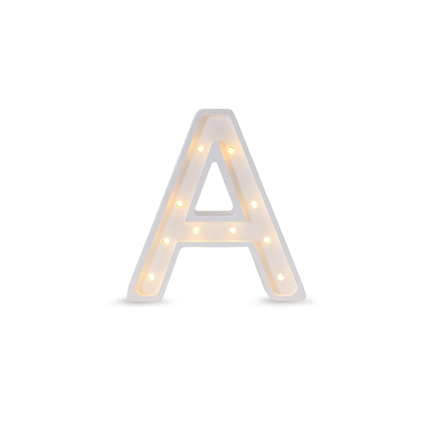 "Little Lights Nachtlicht Kinder, Nachtlampe Mini-Briefe - 100% Kiefernholz natur image"