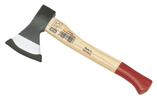 "Handbeil 800 g, Kopf schwarz lackiert, Schneide geschliffen und poliert, Schneidschutz, Eschen-Kuhfuß-Stiel image"