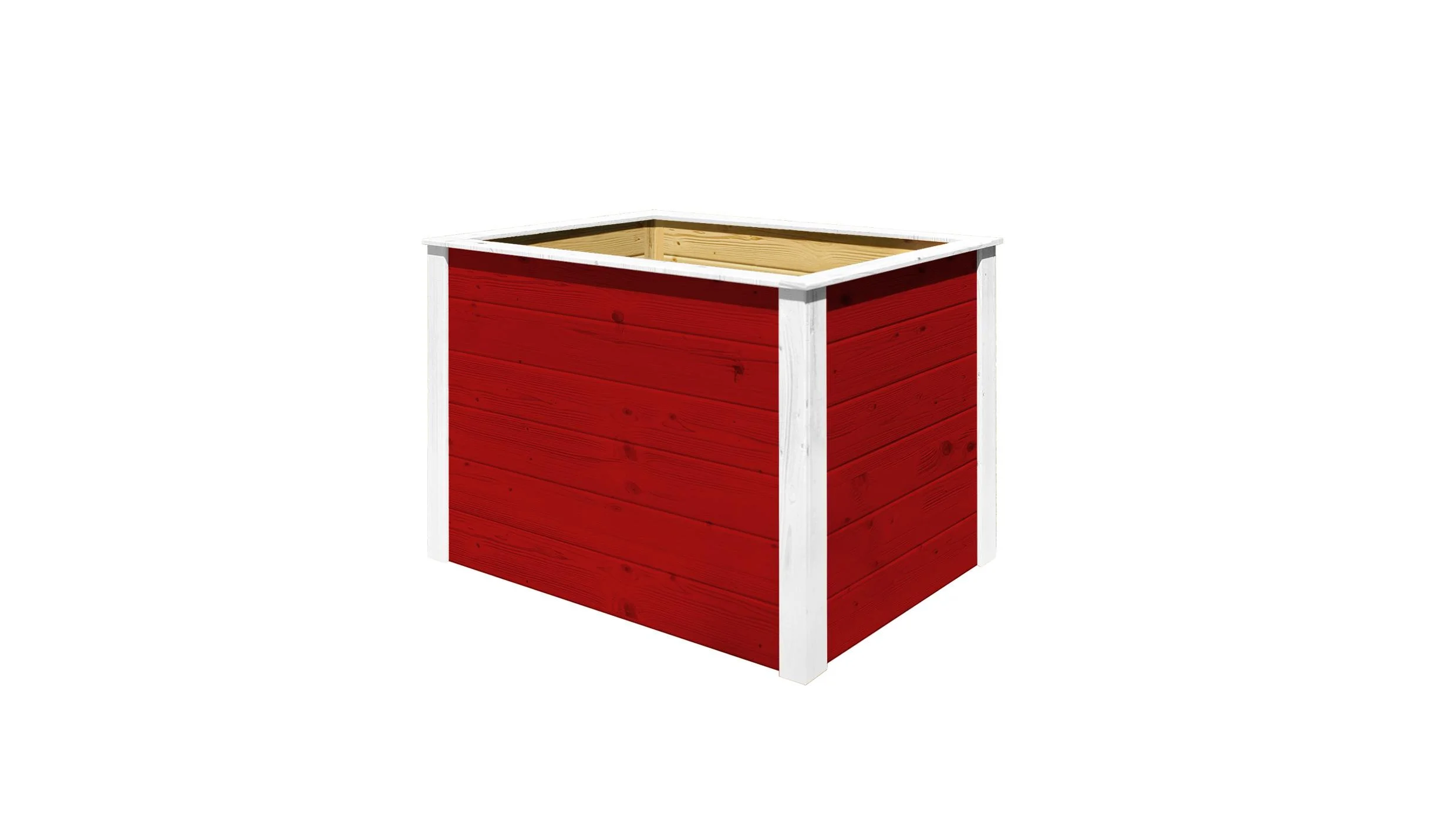 Element-Hochbeet Modular, Wandstärke 21 mm, rot, 100 x 71 x 69 cm