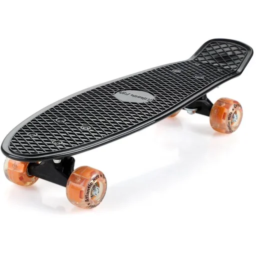 "Skateboard mit LED-Licht - Schwarz & Orange - 57 cm image"