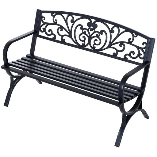"Gartenbank Metall Garten 2-Sitzer 127x60x85cm image"