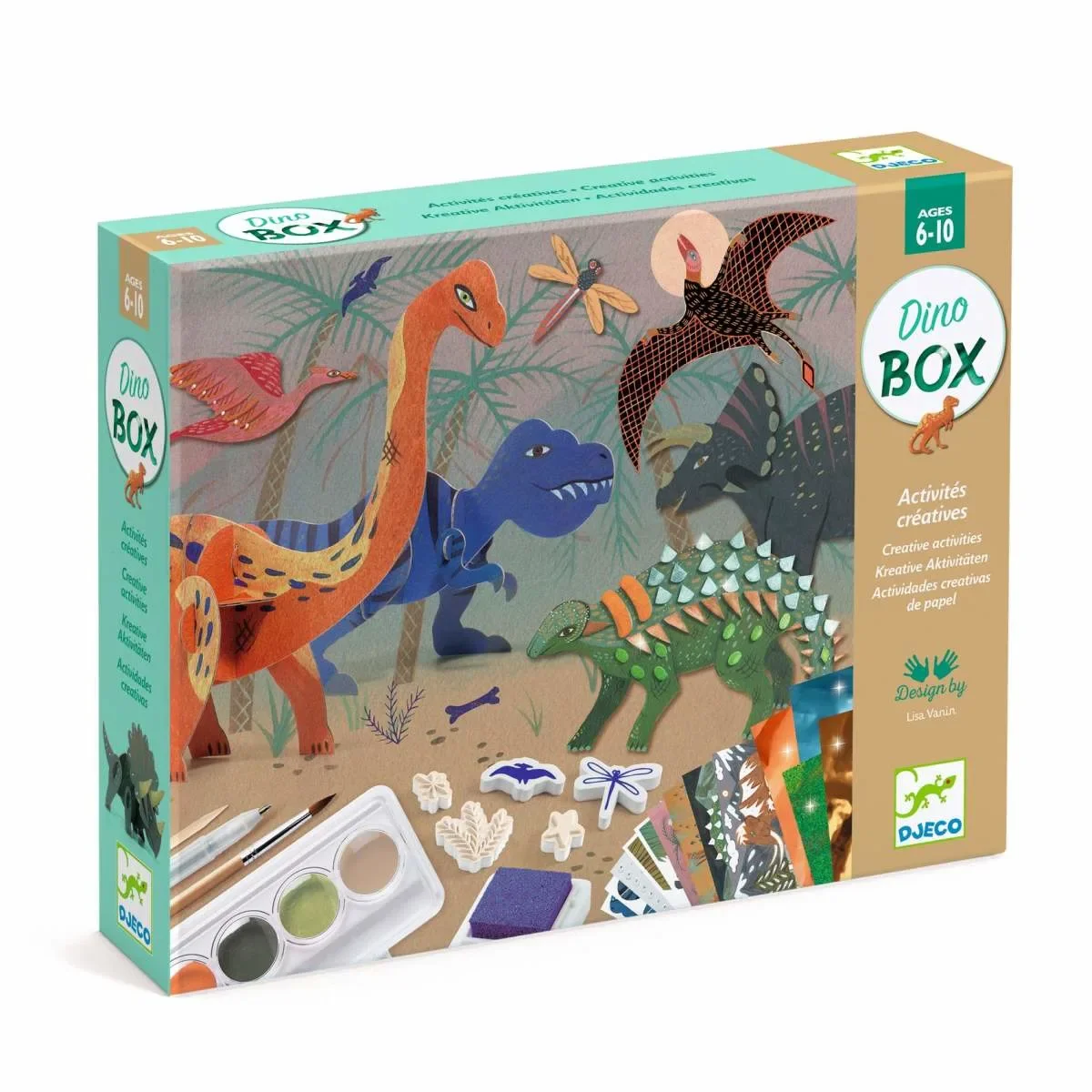 "Djeco Bastelset, Kreativitätsset, Multi Activity Kit - Dinosaurier image"