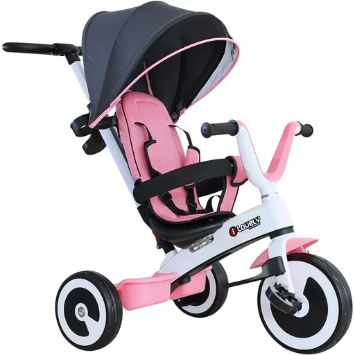 "4 in 1 Kinderdreirad mit Sonnendach image"