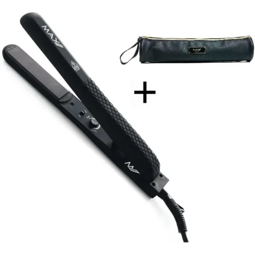 "Max Pro Gloss Stylingzange Schwarz inkl. Schutztasche image"