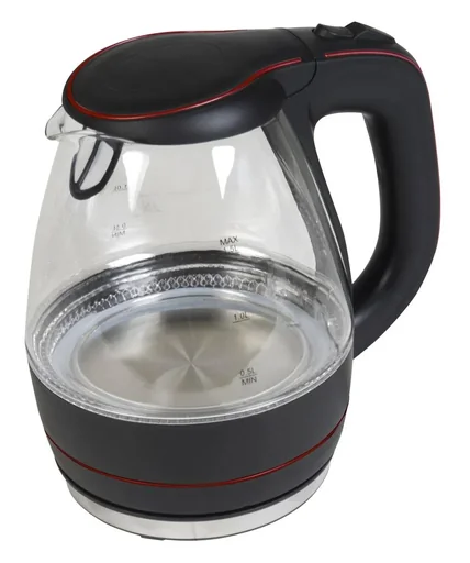 "Glas Wasserkocher Design, 1,5 L Schwarz TKG JK 1022 BR image"