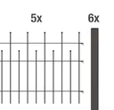 Zaunkomplettset Madrid, zum Einbetonieren, anthrazit-metallic, Höhe 98,5 cm, Länge 10 m