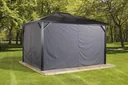 Pavillon Vorhänge Verona 3,05 x 3,05 m aus Polyester, dunkelgrau