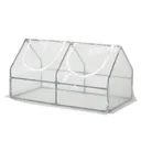 Gewächshaus mit Fenster PE Treibhaus Tomatenhaus Frühbeet 120x60x60cm Weiß