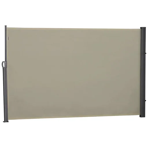 "Seitenmarkise, Sicht- und Sonnenschutz, Seitenrollo, Polyester, Beige, 3 x 1,8 m image"