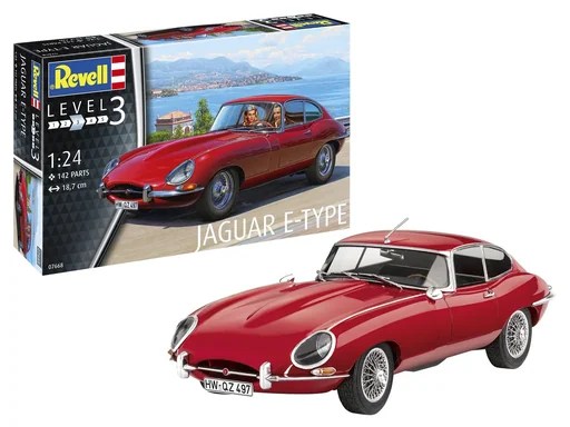"Modellbausatz Jaguar E-Type (Coup") im Maßstab 1/24 - 142 Teile image"