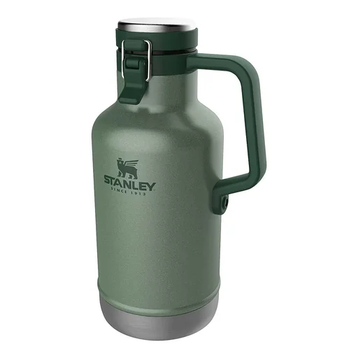 "Classic Vakuum Beer Growler 1,9 l, 18/8 Stahl, Hammertone grün, doppelwandige Vakuumisolierung image"