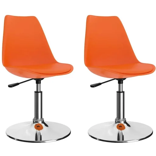 "Esszimmerstühle 2-Sitzer Kunstleder orange image"