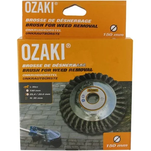 "Ozaki Unkrautbürste (150mm, H 65mm, Bohrung 20/25,4mm) image"
