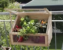 Mini-Gewächshaus-Balkon natur