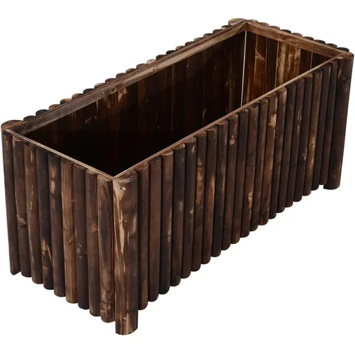 "Hochbeet L120 x W50 x H50cm Pflanzkasten Gemüsebeet Holz image"