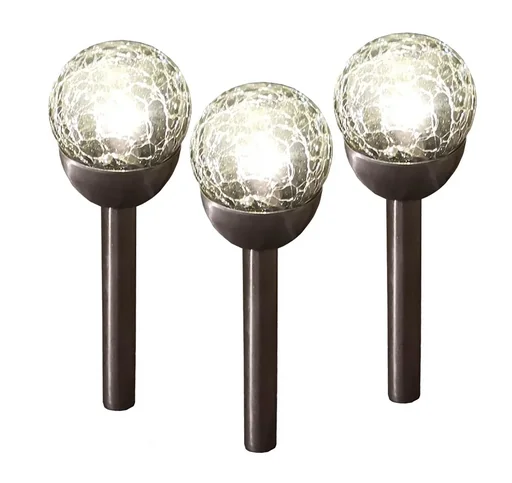 "Solar Glasmosaik Gartenleuchte 3er Set image"