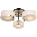 Deckenlampe Acryl Kronleuchter 40W Leuchte 3-flammig Chrom