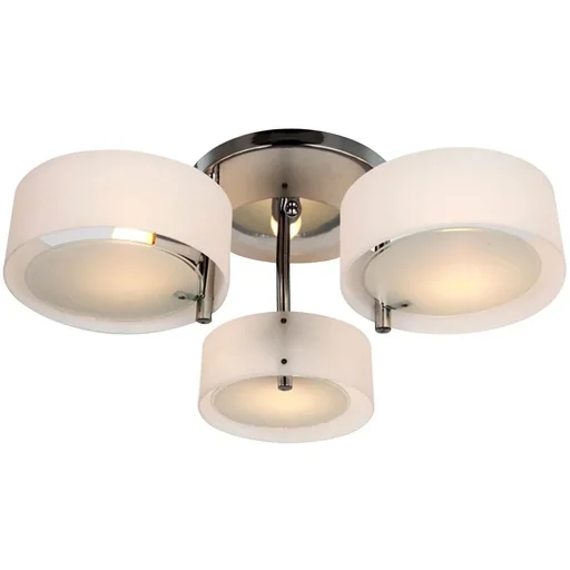 "Deckenlampe Acryl Kronleuchter 40W Leuchte 3-flammig Chrom image"