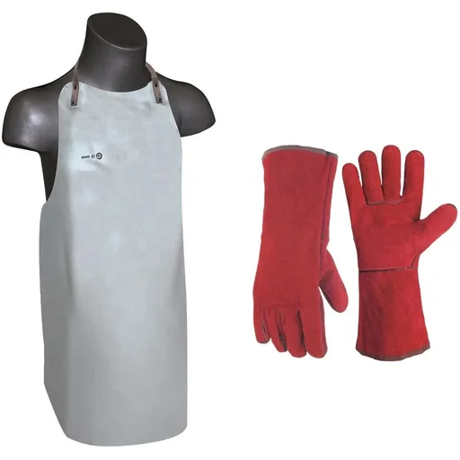 "Lederschürze mit Handschuhen Multifunktional image"