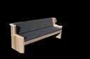 Versammlungspaket Lounge Sofa / Gartenbank Hendrik inkl. Outdoor-Kissen