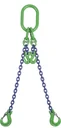 Anschlagkette 2GK10-GKH, Ø 8 mm x 1,0 m Nutzlänge, Tragfähigkeit 3,55 t (0-45°) / 2,5 t (45-60°), 2-strängig, GK 10