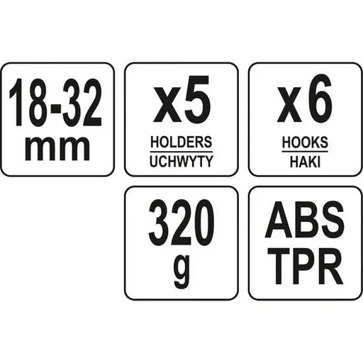 "Werkzeughalter - 5 Klemmen - 6 Haken image"