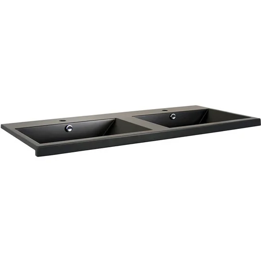 "Concept Waschbecken Polybeton 2gaten 120cm schwartz image"