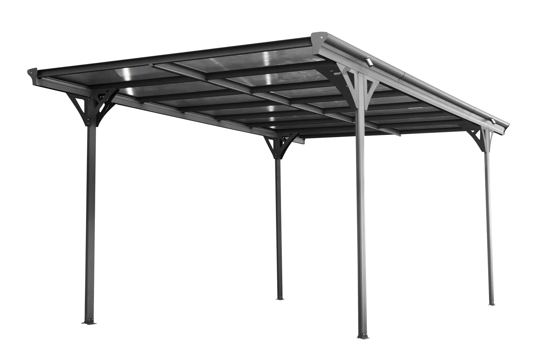 "Westmann Carport Helsinki, 305×503×232 cm, Anthrazit – Aluminium mit Polycarbonatdach image"