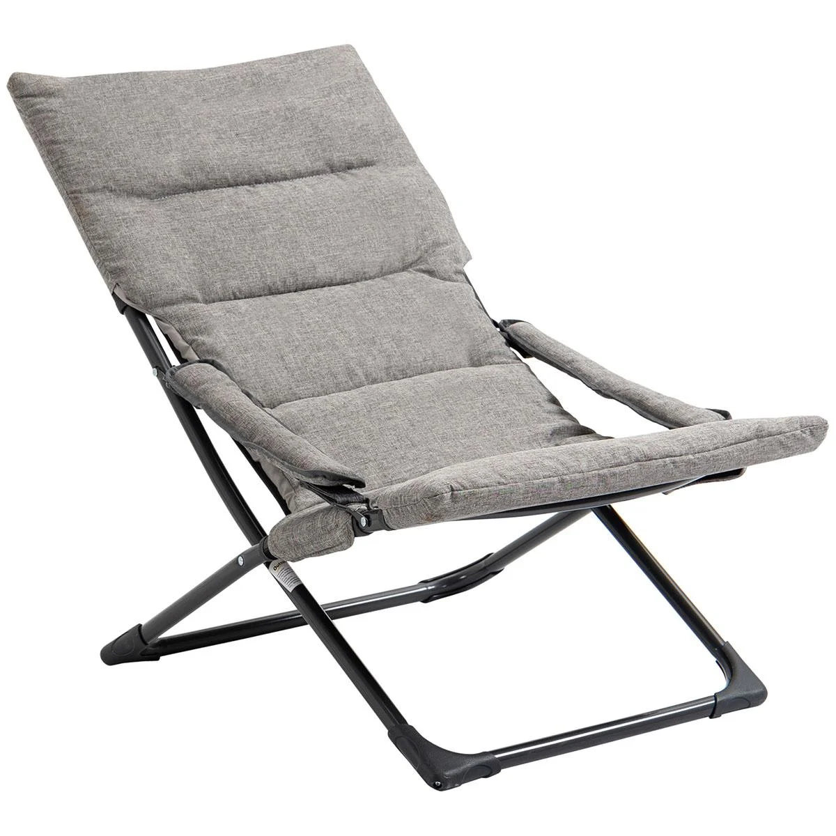Klappstuhl mit Auflage abnehmbar Gartenstuhl Campingstuhl Liegestuhl Sitzmöbel Garten Terrasse Balkon Textilene Stahl Gr