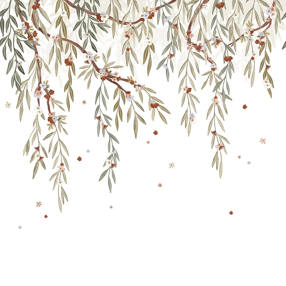 "Lilipinso Tapete, Kinderzimmer Wandgestaltung, Panorama, Blühender Eukalyptus image"