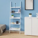 Leitergestell weiß mit 5 Etagen 180cm