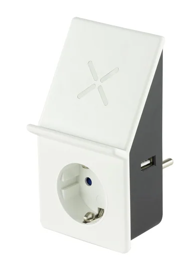 "USB-Ladeadapter als Zwischenstecker mit Drahtloser- und USB-Ladefunktion image"