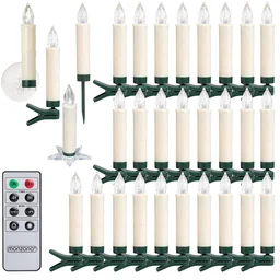 LED-Weihnachtsbaumbeleuchtung - Christbaumschmuck - Kerzen - 30er Set Warm White