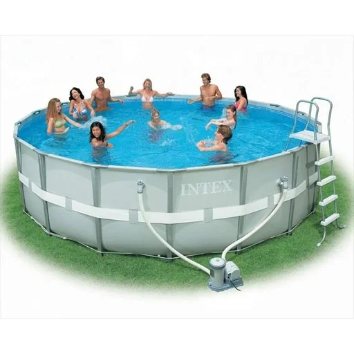 "Ultraframe-Pool 488 x 122 cm-Met Sandfilterpumpe image"