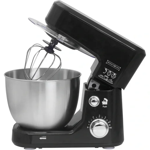 "Küchenmaschine - 6 Geschwindigkeiten - Edelstahl - 4 Liter - 1000W - Schwarz image"