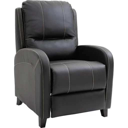 "Massagesessel mit Fußstütze und Heizfunktion Relaxsessel Schwarz 70 x 93 x 100 cm image"