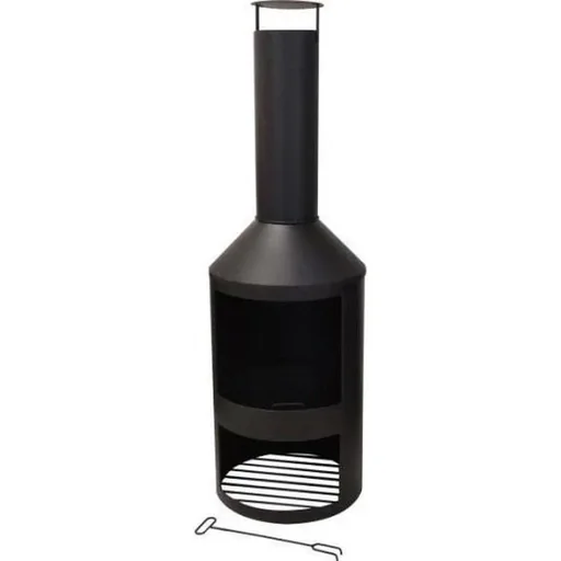 "Pro Garden Garden Fireside Atmosphäre Kamin Stahl - 134cm- Schwarz image"
