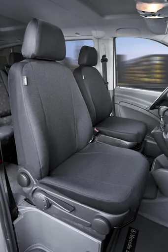 "Passform Sitzbezüge für 2 Einzelsitze aus Stoff für Mercedes Vito W639 und Viano W639 ab BJ 06/2003 bis 05/2014 image"