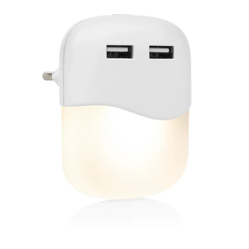 "LED Nachtlicht mit 2 USB Anschlüssen image"