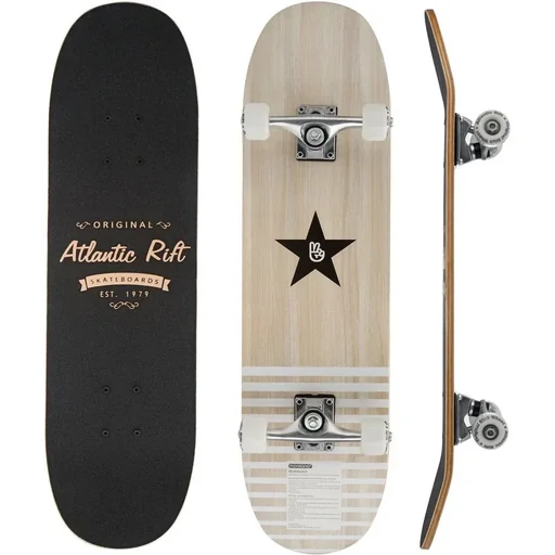 "Skateboard - ABEC 9 Lager - Holz - Schwarz - PU Räder & Dämpfer image"