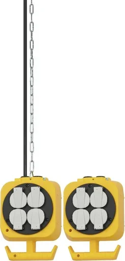 "Stromverteiler, IP20, 2 x 4 Schutzkontakt-Steckdosen image"